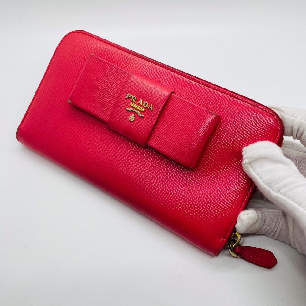 Prada large leather wallet